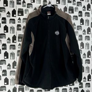 Harley Davidson black and gray fleece zip up